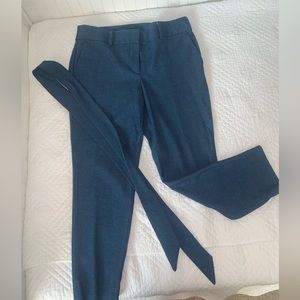 Loft Blue Trousers | Size 8p | matching belt included